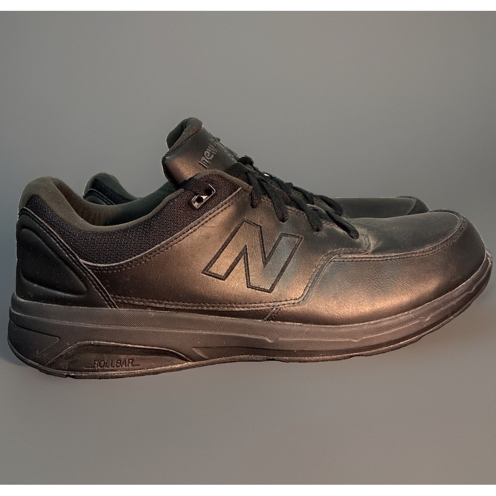 New Balance 813 Leather Walking Shoes Rollbar Mens 14 2E Black MW813BK